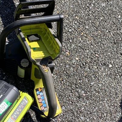 Ryobi Cordless Weedwacker Chainsaw Lot