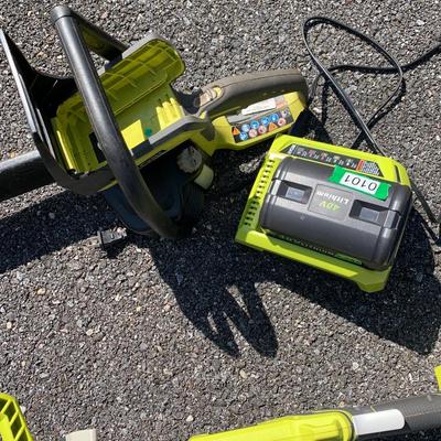 Ryobi Cordless Weedwacker Chainsaw Lot