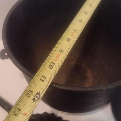 Vintage Cast Aluminum Fireplace Cook Pot, Ash Scoop and Skillet