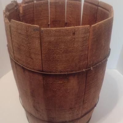 Vintage Wood Slat Nail Keg