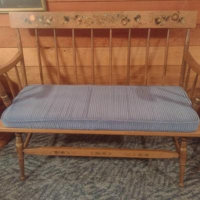 Vintage Maple Wood Amish Sitting Bench