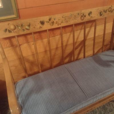 Vintage Maple Wood Amish Sitting Bench