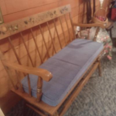 Vintage Maple Wood Amish Sitting Bench