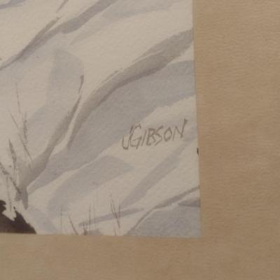 Framed Art on Canvas Creek Snowscape by J. Gibson