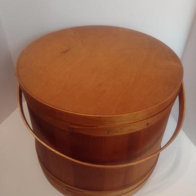 Large Wood Slat Firken Style Bucket