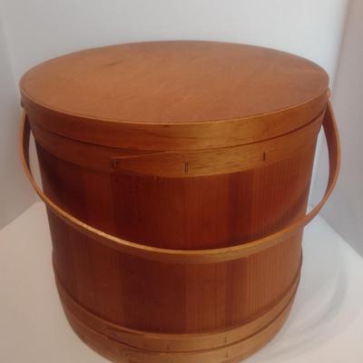Large Wood Slat Firken Style Bucket