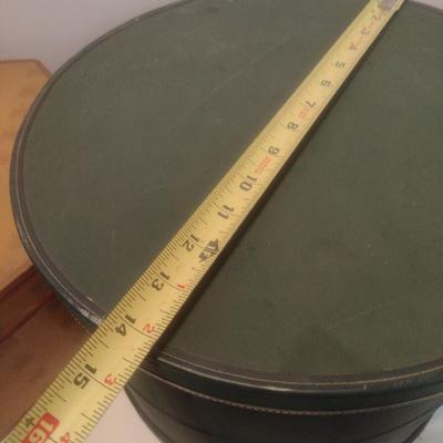 Pair of Vintage Hat Boxes with One Hat as Shown