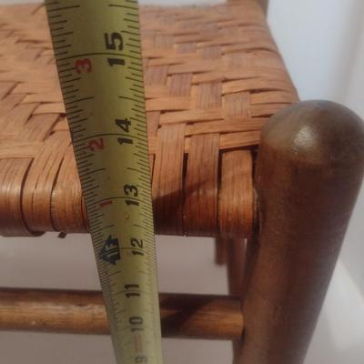 Vintage Shaker Style Rush Seat Stool