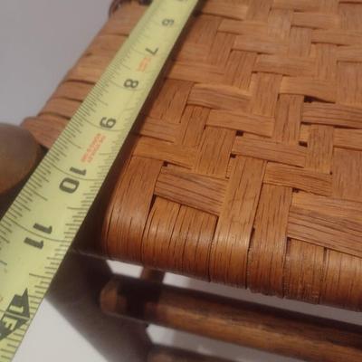 Vintage Shaker Style Rush Seat Stool