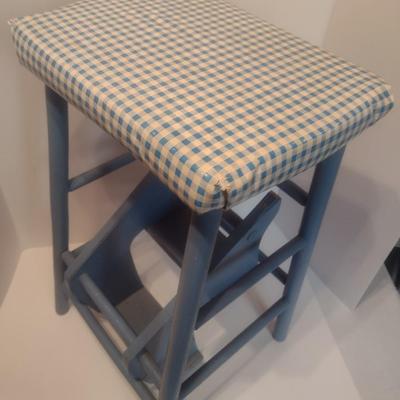 Wood Framed Amish Step Sitting Stool