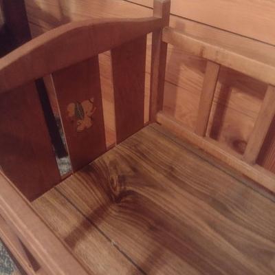 Vintage Wood Framed Large Doll or Teddy Bear Crib