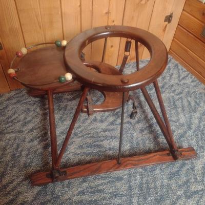 Antique Hand-Crafted Solid Wood Baby Walker
