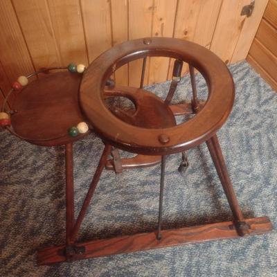 Antique Hand-Crafted Solid Wood Baby Walker