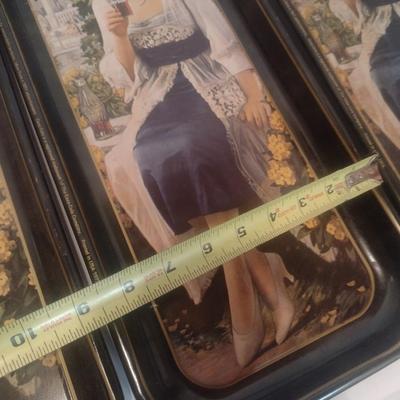Set of Three Vintage 1973 Coca-Cola Metal Beverage Trays