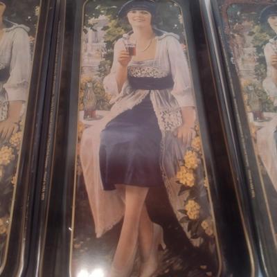 Set of Three Vintage 1973 Coca-Cola Metal Beverage Trays