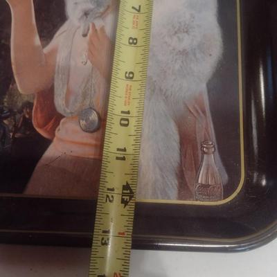 Set of Three Vintage Metal Beverage Trays Two Reproduction Coca-Cola circa 1973 Choice C