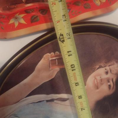 Set of Three Vintage Metal Beverage Trays Two Reproduction Coca-Cola circa 1973 Choice C