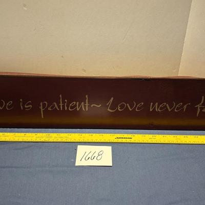 Love is Patient Sign