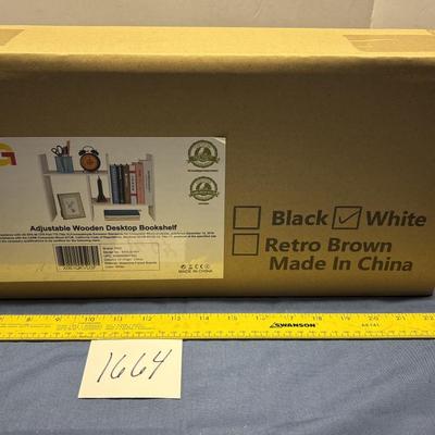 New in Box Wooden Desktop Shelf