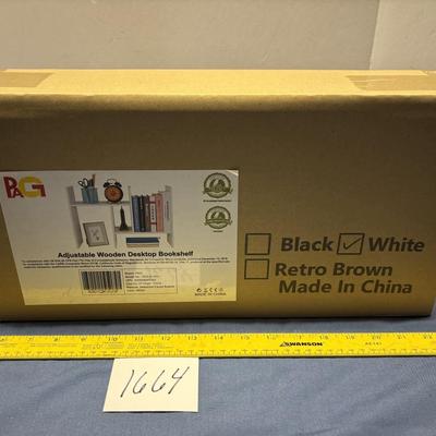 New in Box Wooden Desktop Shelf