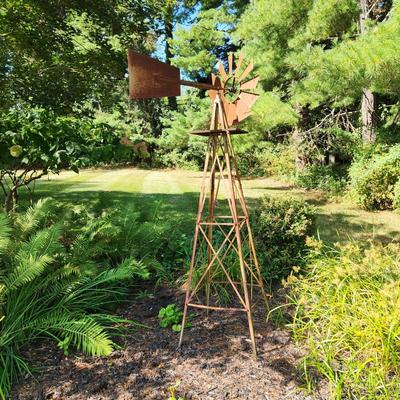 Yard Art Working Wind Mill 21x21 base 83" tall