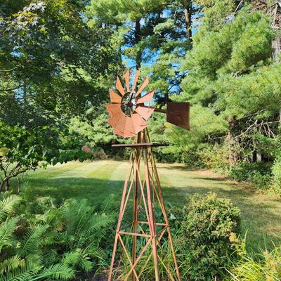 Yard Art Working Wind Mill 21x21 base 83" tall