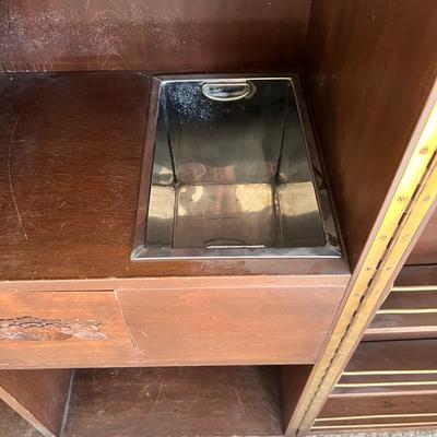 Asian Double Sided Rolling Dry Bar With Carved Design (LR-RG)