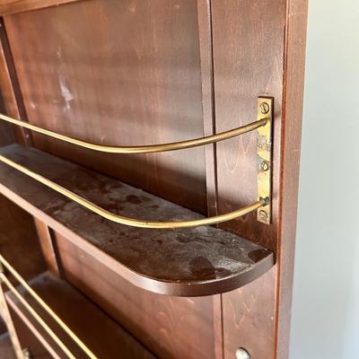 Asian Double Sided Rolling Dry Bar With Carved Design (LR-RG)