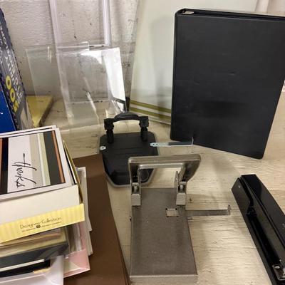 Vintage pencil sharpener, envelopes and miscellaneous office