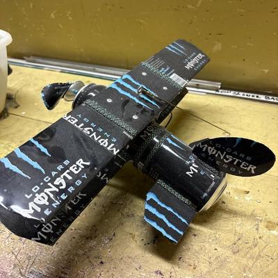 Homemade aluminum can airplane