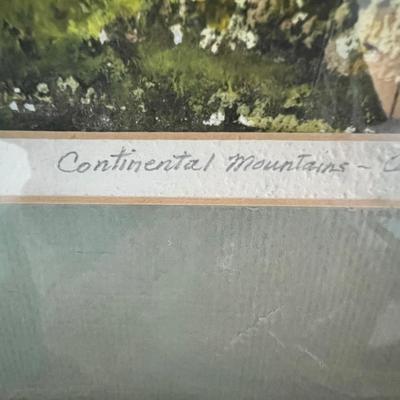 Ann Sproul Signed Watercolor in Rustic Frame - “Continental Mountains, Cave Creek” (LR-RG)