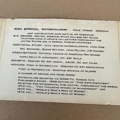 Ann Sproul Signed Watercolor in Rustic Frame - “Continental Mountains, Cave Creek” (LR-RG)