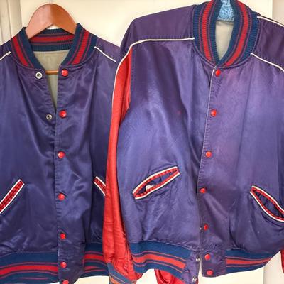 Two vintage satin jackets .
