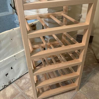 Vintage trunk and wine rack