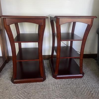 Pair of Bombay Company Wooden Side Tables (D-MG)