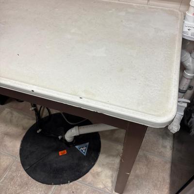 Vintage enamel top table