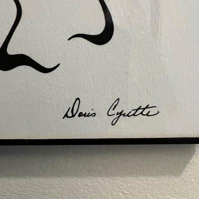 Doris Cyrette "Meditation" & “Two Birds Dancing” Outline Drawing (LR-RG)