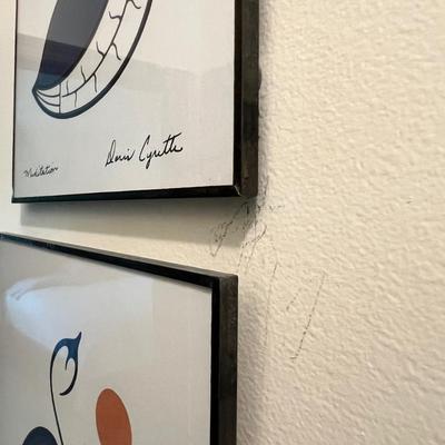 Doris Cyrette "Meditation" & “Two Birds Dancing” Outline Drawing (LR-RG)