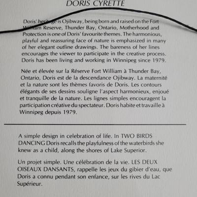 Doris Cyrette "Meditation" & “Two Birds Dancing” Outline Drawing (LR-RG)