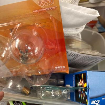 Large group of lightbulbs