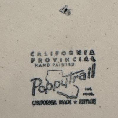Vintage, California provincial poppy trail rooster plates