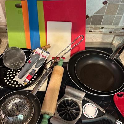 Kitchen pans, cutting boards & more