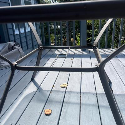 Glass Top Patio Table & Two Chairs (BD-MG)