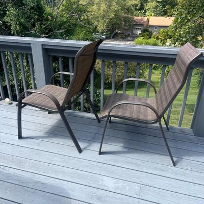 Glass Top Patio Table & Two Chairs (BD-MG)