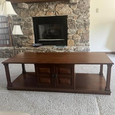 Wooden Coffee Table With Storage (LR-RG)