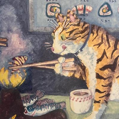 “Purr Purr Platter” Signed/Numbered Jonathan Heath Print (LR-RG)