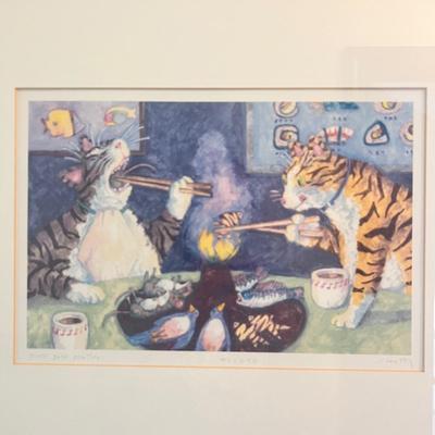 “Purr Purr Platter” Signed/Numbered Jonathan Heath Print (LR-RG)