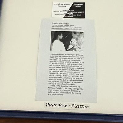 “Purr Purr Platter” Signed/Numbered Jonathan Heath Print (LR-RG)