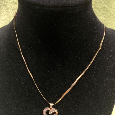 14k Gold 20” Necklace & Heart Pendant 4.1 grams