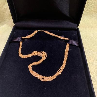 14k Multi Strand Yellow Gold 18” Necklace 6.2 grams